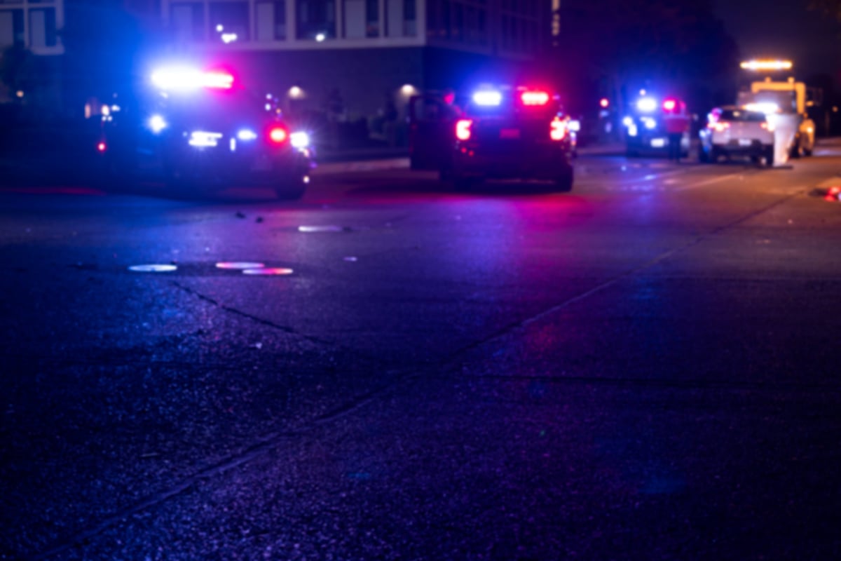 Abstracted nighttime emergency lighting glow